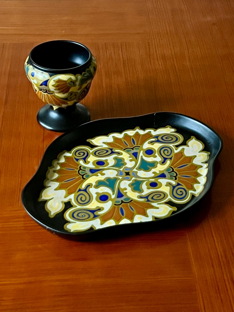 Regina Kunstaardewerkfabriek - 花瓶 (2) -  Darla  - 陶器 - 花瓶 & 托盘 #1.0