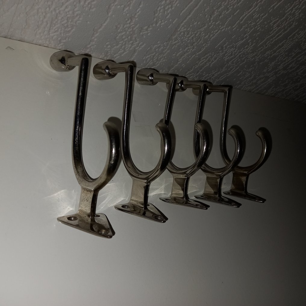 amsterdamse school - Set of coat hooks (5) - Stainless steel #4.3