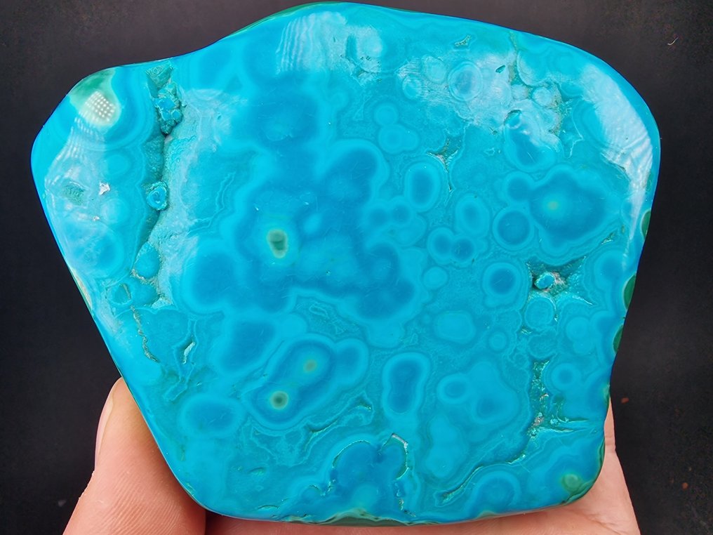 Crisocolla Malachite - Altezza: 110 mm - Larghezza: 90 mm- 504 g - (1) #1.0