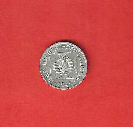 Portuguese Timor. 50 Avos 1945 de prata bela  (χωρίς τιμή ασφαλείας) #1.0