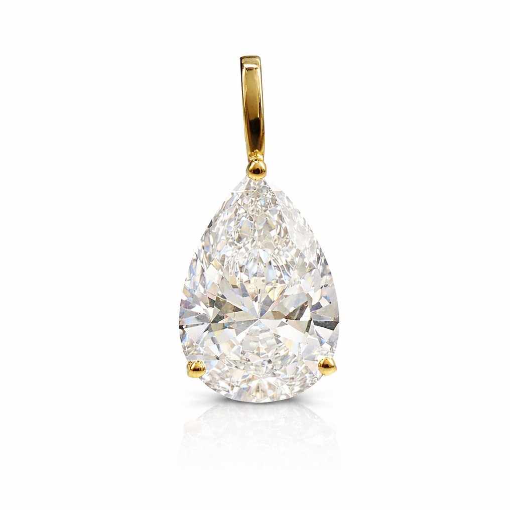 χωρίς τιμή ασφαλείας - Κρεμαστό κόσμημα - 14 καράτια Κίτρινο χρυσό -  2.05ct. tw. Διαμάντι (Εργαστηριακής καλλιέργειας) #1.0