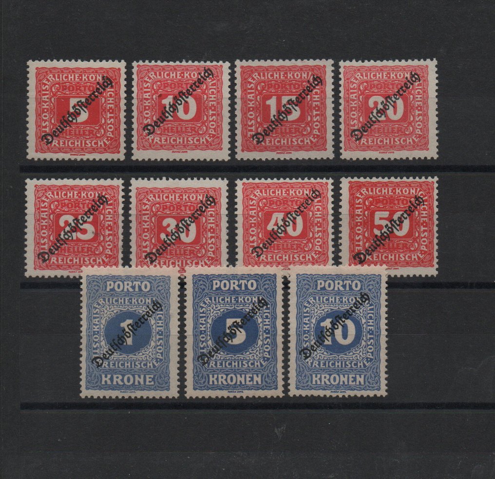 Αυστρία 1925/1925 - Ταχυδρομικές γραμματόσημες με εκτύπωση, υψηλής ποιότητας και άθικτες. - Katalognummer P64-P74 #1.0