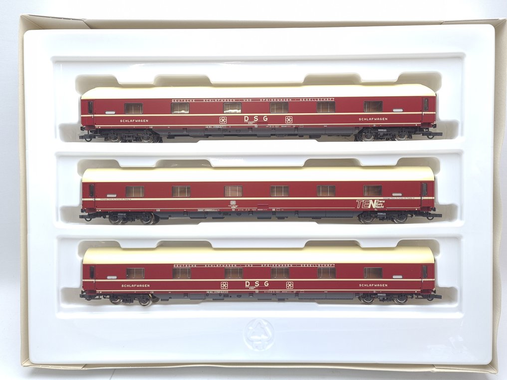 Roco H0 - 44179 - Σετ επιβατικού τρένου μοντελισμού (1) - 3-τμυρη σετ υπνοδωματίων DSG - DB #2.1