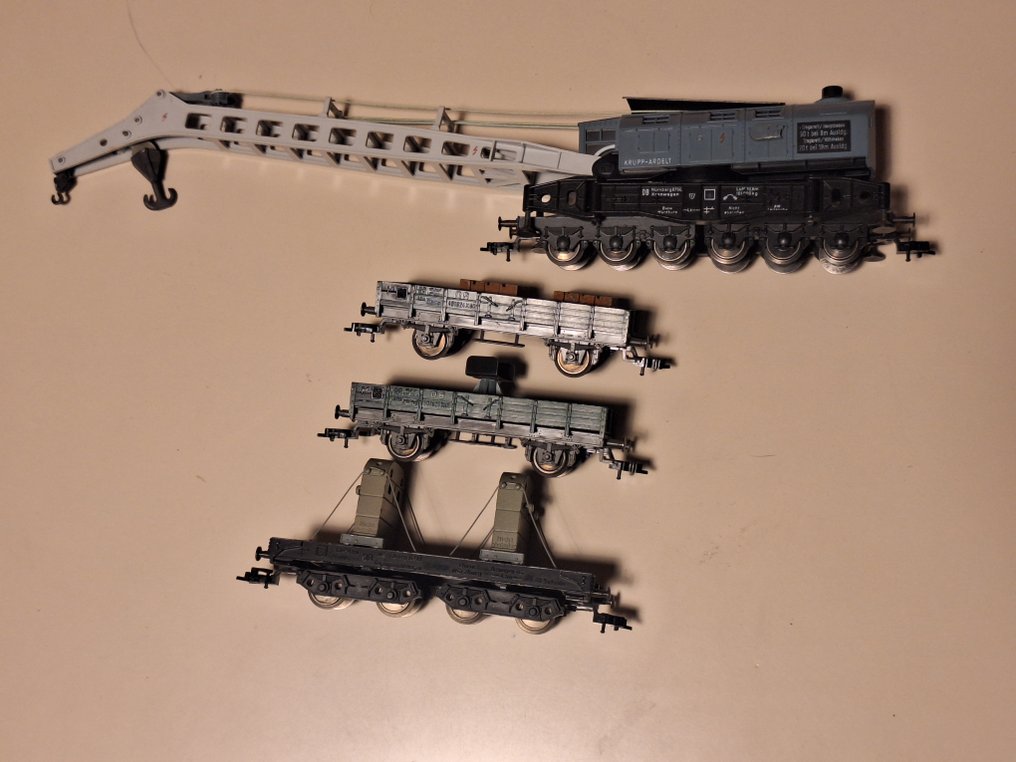 Fleischmann H0 - Modelltog godsvogn-sett (1) - 4-dels kransett - DB #1.0