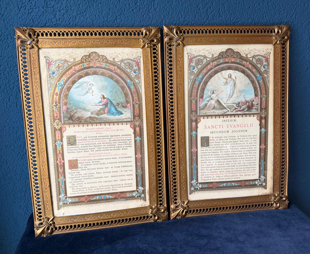 Υπέροχη συλλογή από δύο Canon πίνακες - 28 x 41,5 εκ. (2) - Ορείχαλκος, Μπρούντζος, Γυαλί - 1850-1900 #1.0