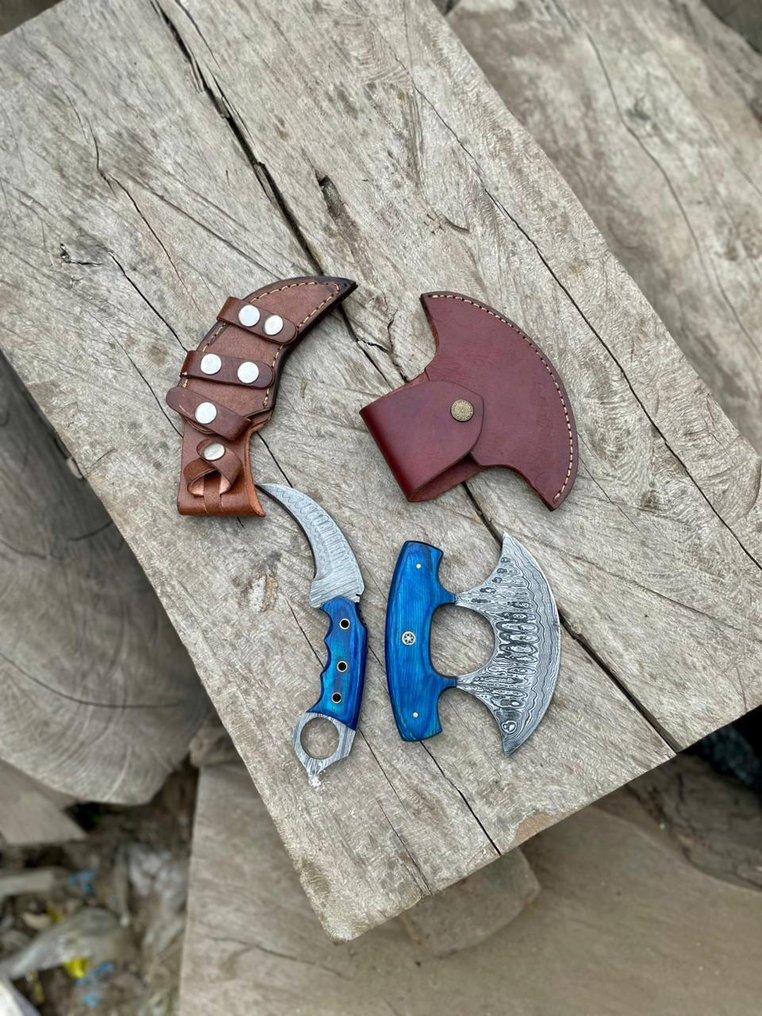 Køkkenkniv - Karambit - Stål, Harpiks, Læder - Storbritannien #4.3