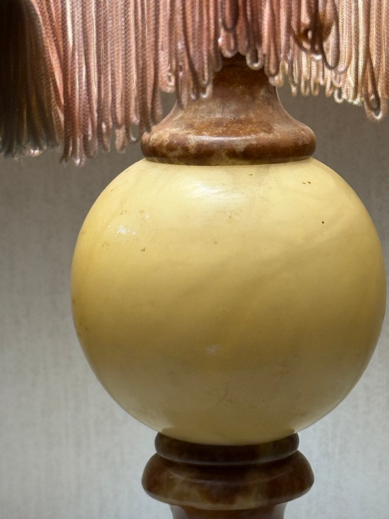 Επιτραπέζιο φωτιστικό - Μάρμαρο, Textile - Γαλλία - 1930 #4.3