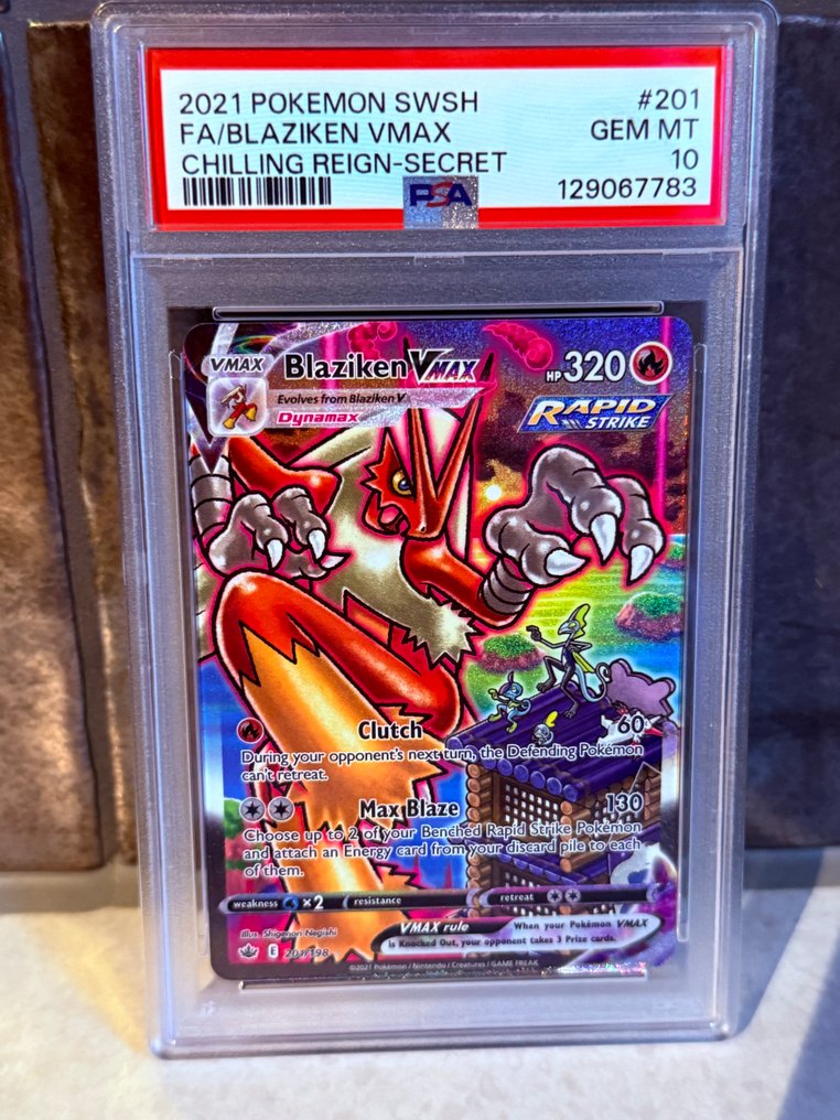 Pokémon - 1 Graded card - Blaziken VMAX 201 壓膜, 全圖, 密稀 - PSA 10 - Sword & Shield #1.0
