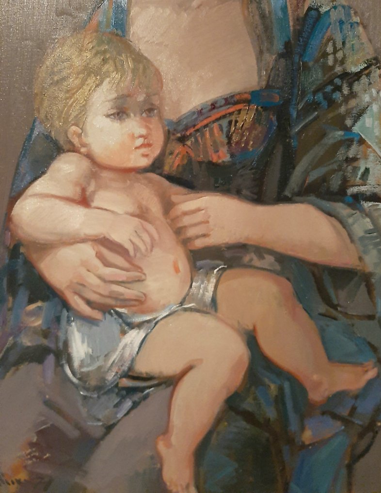 Luigi Voltolina (1942) - Maternita', Dama con Bambino #4.3
