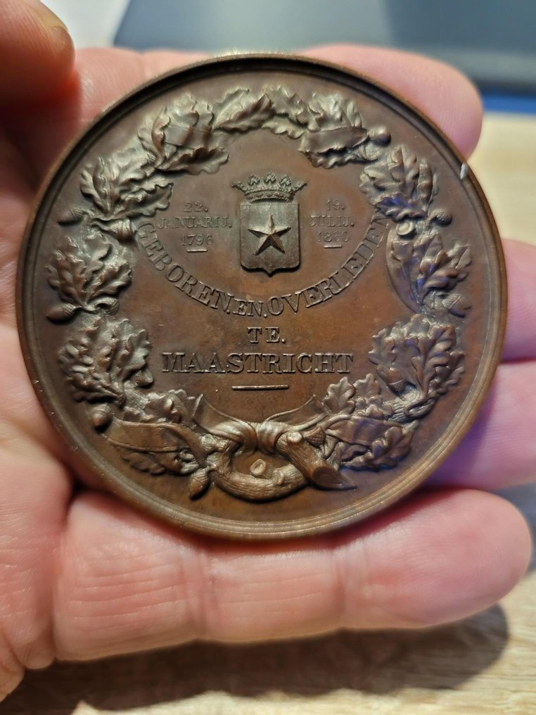 Holanda - 2 penningen ter herinnering overlijden HJW van Aken en EW van Dam 1860 - Token comemorativo - 1860 #3.2