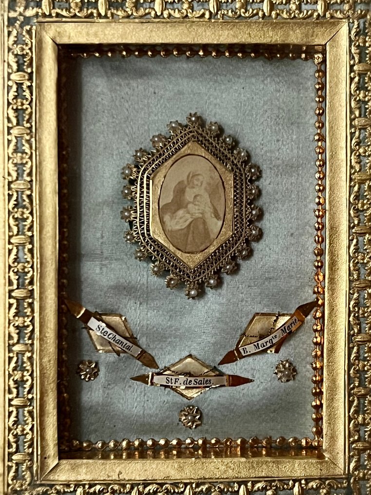  圣骨箱 - 木 - 1750-1800年 - 圣贞女贞德·德·尚塔尔的圣物柜框架 - 圣弗朗索瓦·德·沙尔 - 圣玛格丽特-玛丽  #1.0