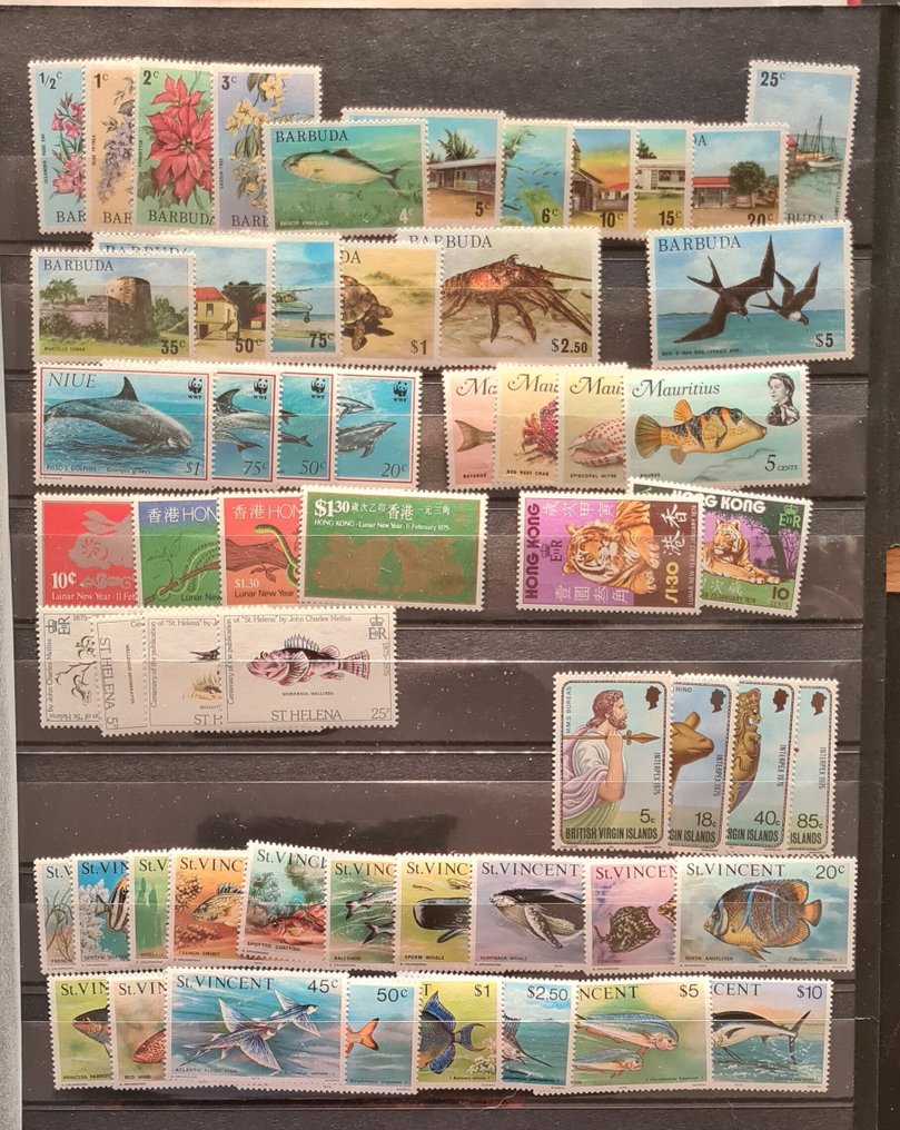 Κόσμος  - Συλλογή γραμματοσήμων ζώων σε μπλοκ σε 43 φωτογραφίες, πολλά από τις Αγγλικές Αποικίες. #2.1