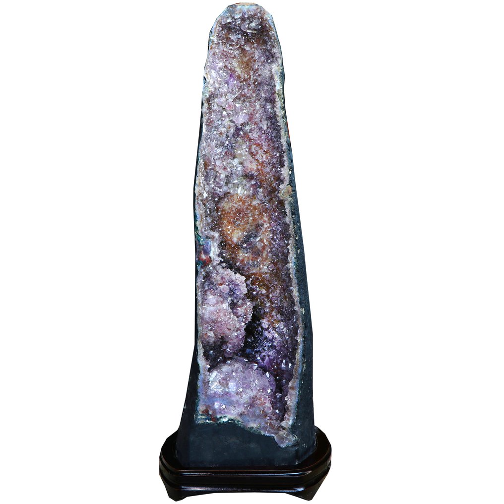 极致闪耀 - 生动紫水晶与玛瑙 ‘大教堂’晶洞 - 88x20x30 厘米- 40 kg #1.0