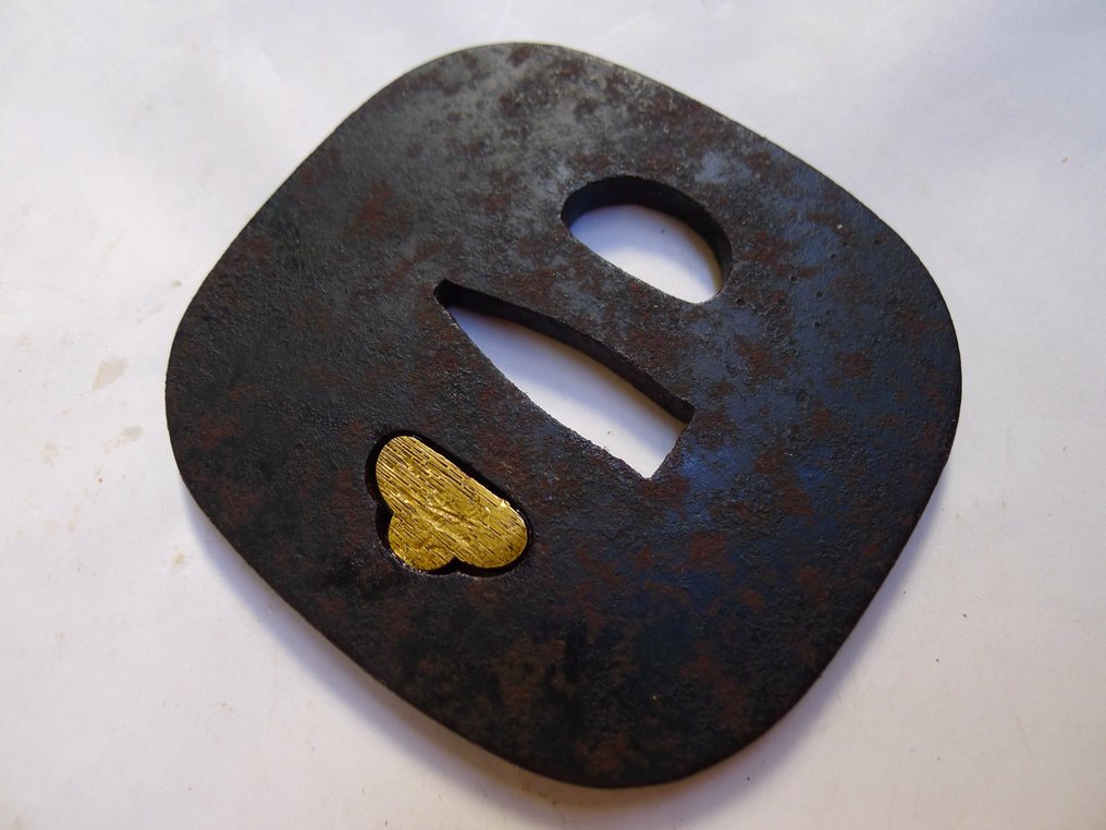 Mooi teken Kunihiro (國廣) tsuba - Japan - Midden Edo periode #3.2