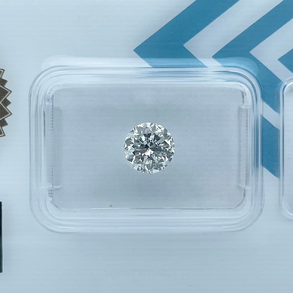 没有保留价 - 1 pcs 钻石 (天然) - 1.00 ct - 圆形 - G - I1 内含一级 - 国际宝石研究院(IGI) #3.2