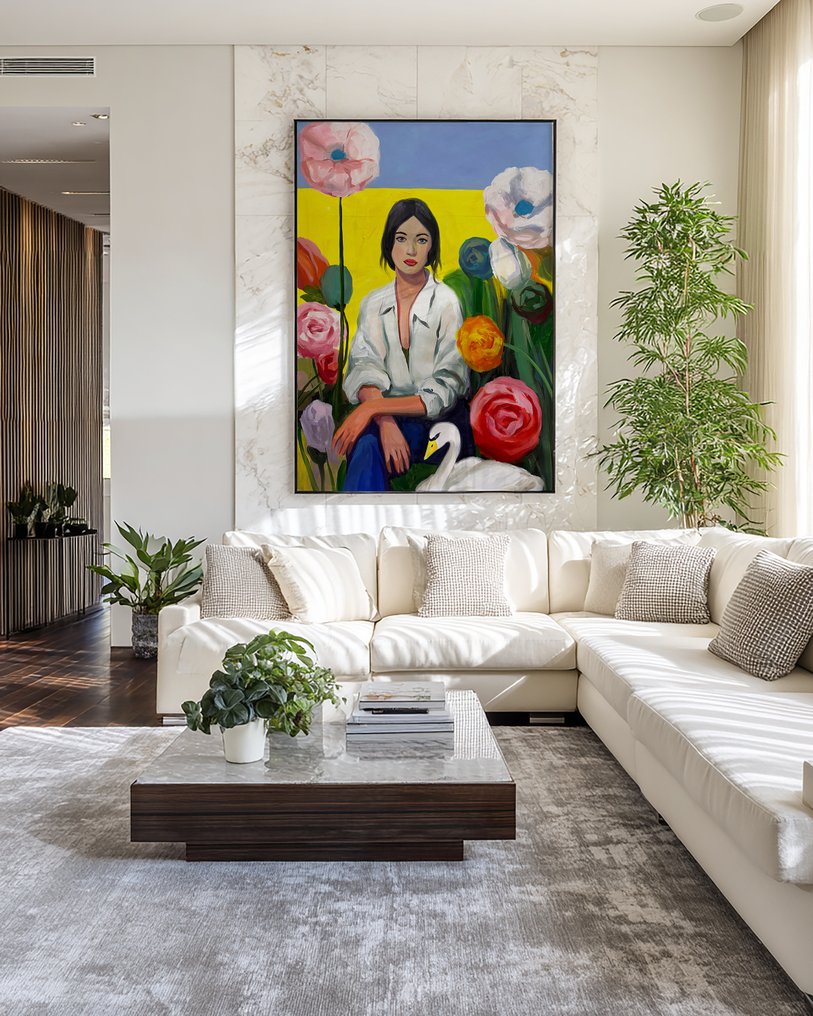 E. García - CHICA ENTRE FLORES XL (NO RESERVE) #1.0