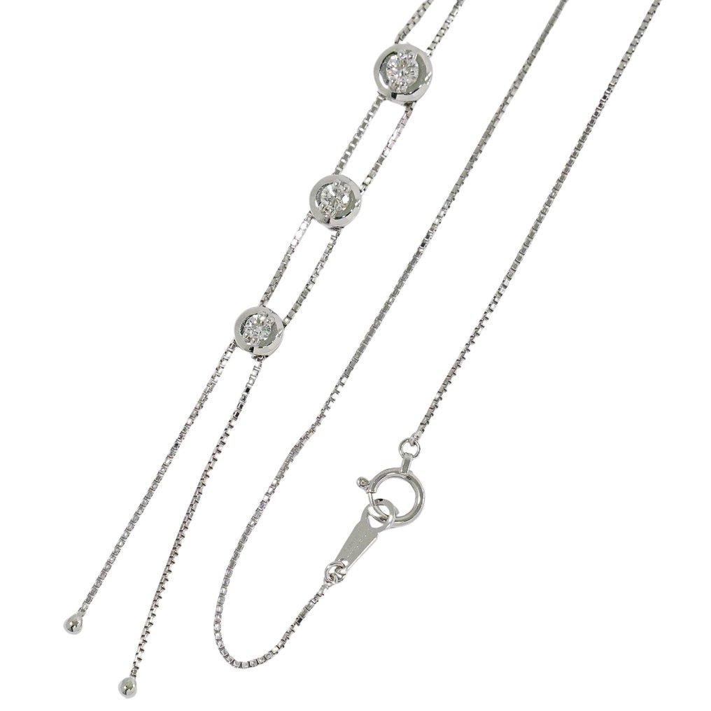 Tasaki - Κολιέ - 18 καράτια Λευκός χρυσός Διαμάντι (Φυσικό)  #1.0