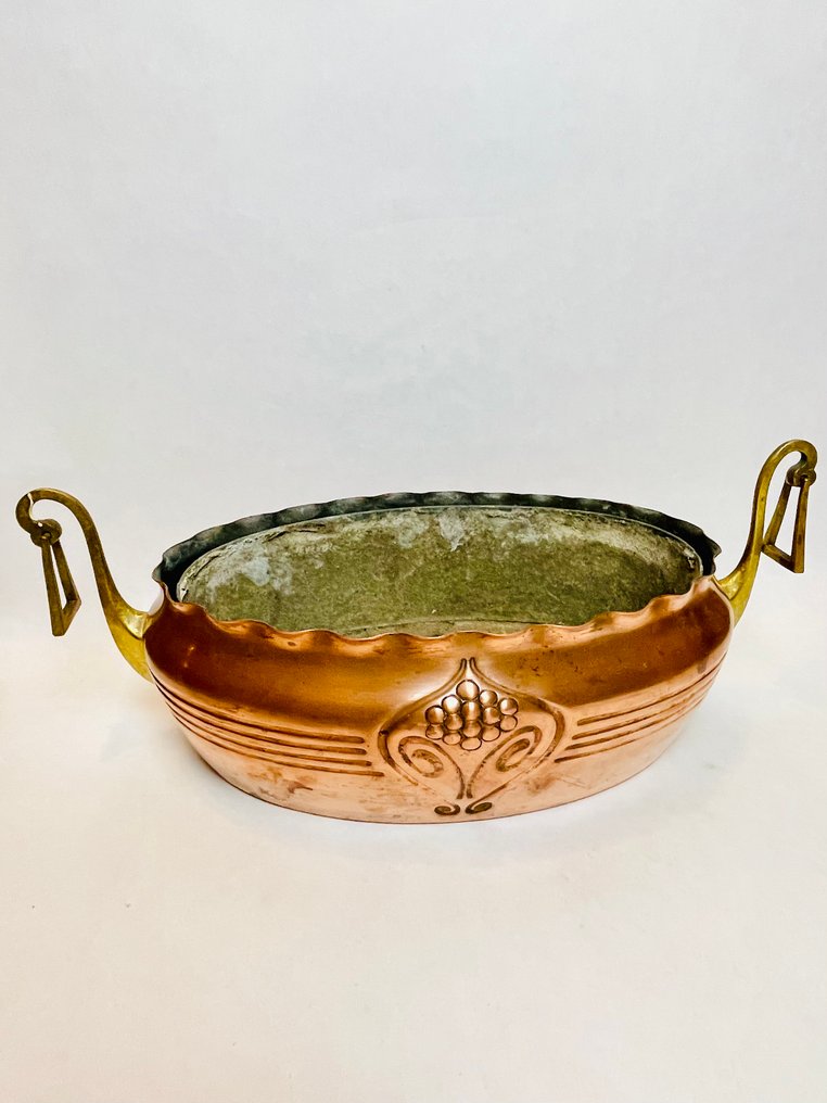 WMF / Geislingen - Albert Mayer - 花盆架 - 宏伟的 - 铸造黄铜 - WMF Jugendstil 1900–1910 #4.3