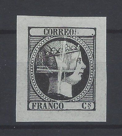 西班牙 1878 - 稀有的伊莎贝拉二世-打孔测试 - Gálvez nº 34 #1.0