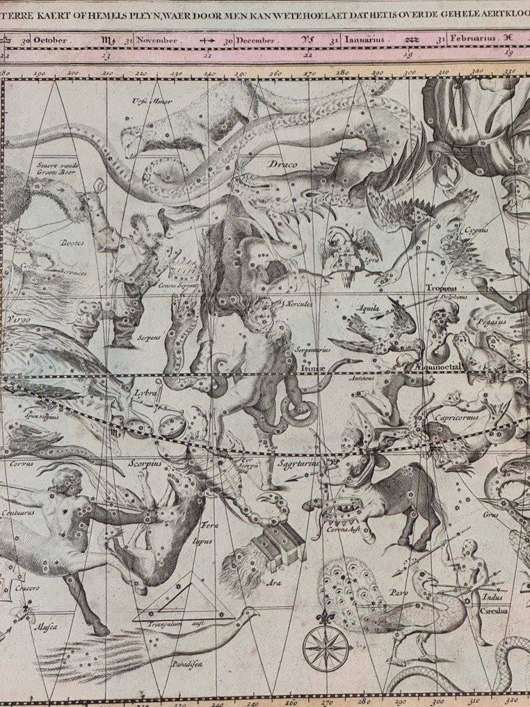 Niederlande - Amsterdam; Johannes van Keulen - Remmej Jeunesse - Sterre Kaert of Hemels Pleyn, Waer Door Men Kanwetehoelaet Dat Hetis Overde Gehele Aertkloot, Op - 1721-1750 #3.2