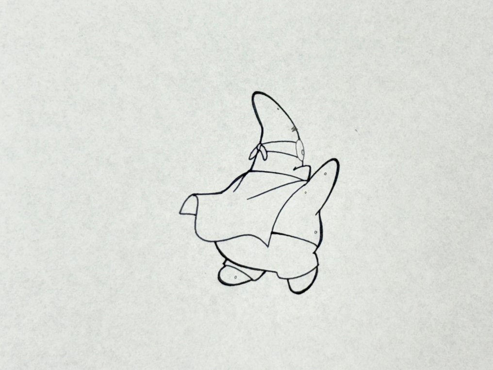 Nickelodeon  - 原始动画画稿，帕特里克星人和寄生虫（35x25厘米） - SpongeBob SquarePants (1999) #4.3