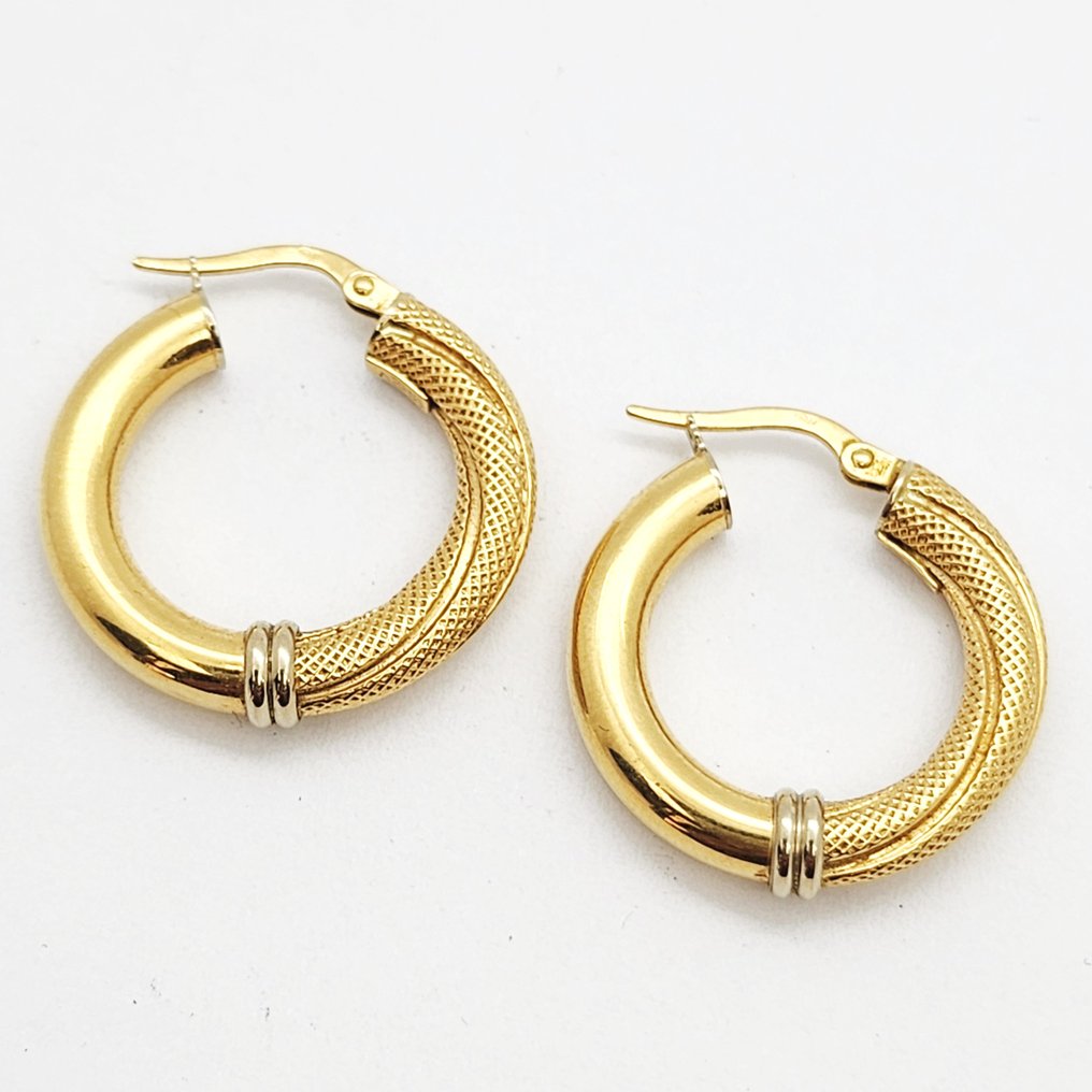 Ohrringe - 18 kt Gelbgold, Weißgold #2.1