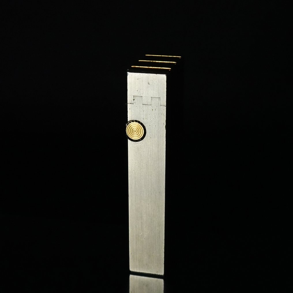 Dunhill - Two-Tone Vertical Lines Pattern Rollagas Lighter - 没有保留价 - 打火机 - 镀金, 镀银 #4.3