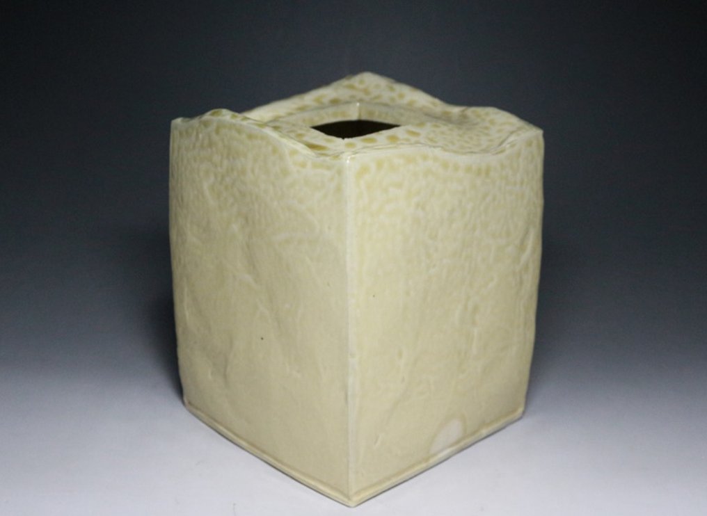 Vas - Keramik - Japan - Fyrkantig blomstervas #4.3