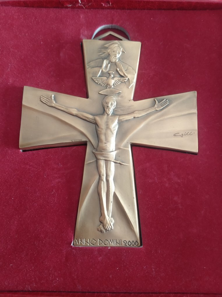 圣保罗 - 安杰洛·格里利（1932-2015） - 朝圣十字架 - 圣年2000 - 青銅色 - 1990-2000 #1.0