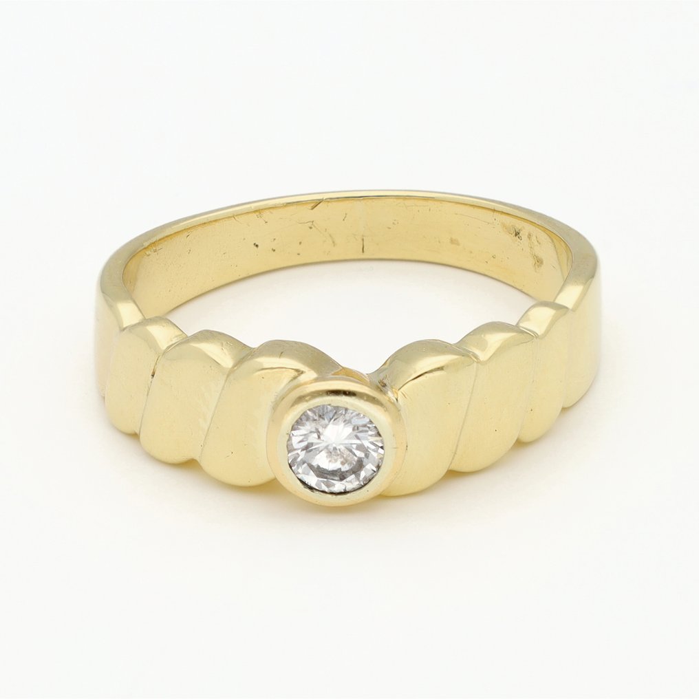 Δαχτυλίδι - 18 καράτια Κίτρινο χρυσό Διαμάντι (Φυσικό)  #1.0