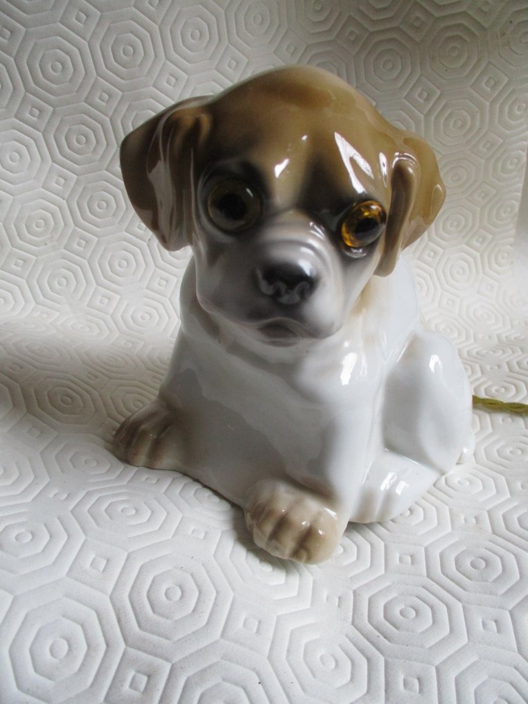 灯具 - 艺术装饰风格的香水瓶。狗，约1935年的德国瓷器。 #1.0