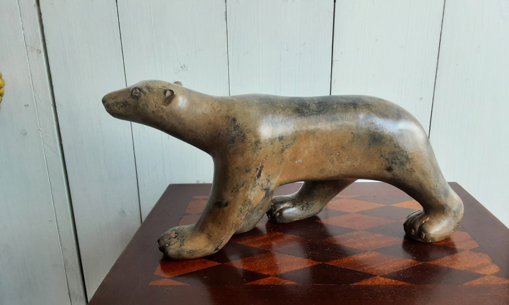 P. Chenet - Figure - Grote Ijsbeer - 33 cm - Bronze #1.0