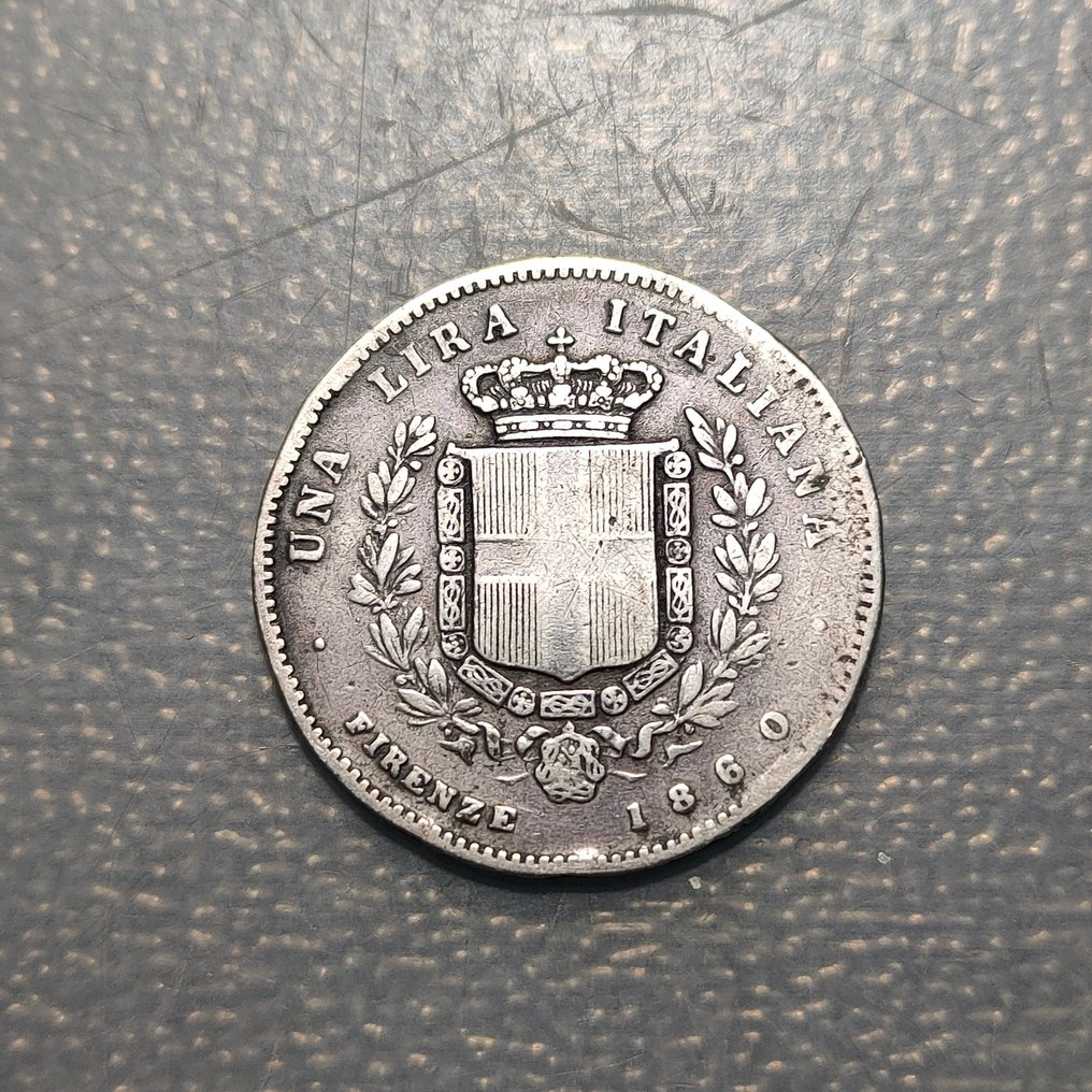 Ιταλία. Vittorio Emanuele II. 1 Lira 1860  (χωρίς τιμή ασφαλείας) #1.0