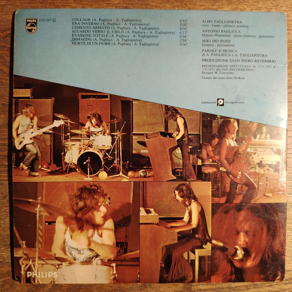 Le Orme - Collage - 1st Italian Laminated Gatefold Pressing Signed by Aldo Tagliapietra - Άλμπουμ LP (μεμονωμένο αντικείμενο) - 1st Pressing - 1971 #3.2