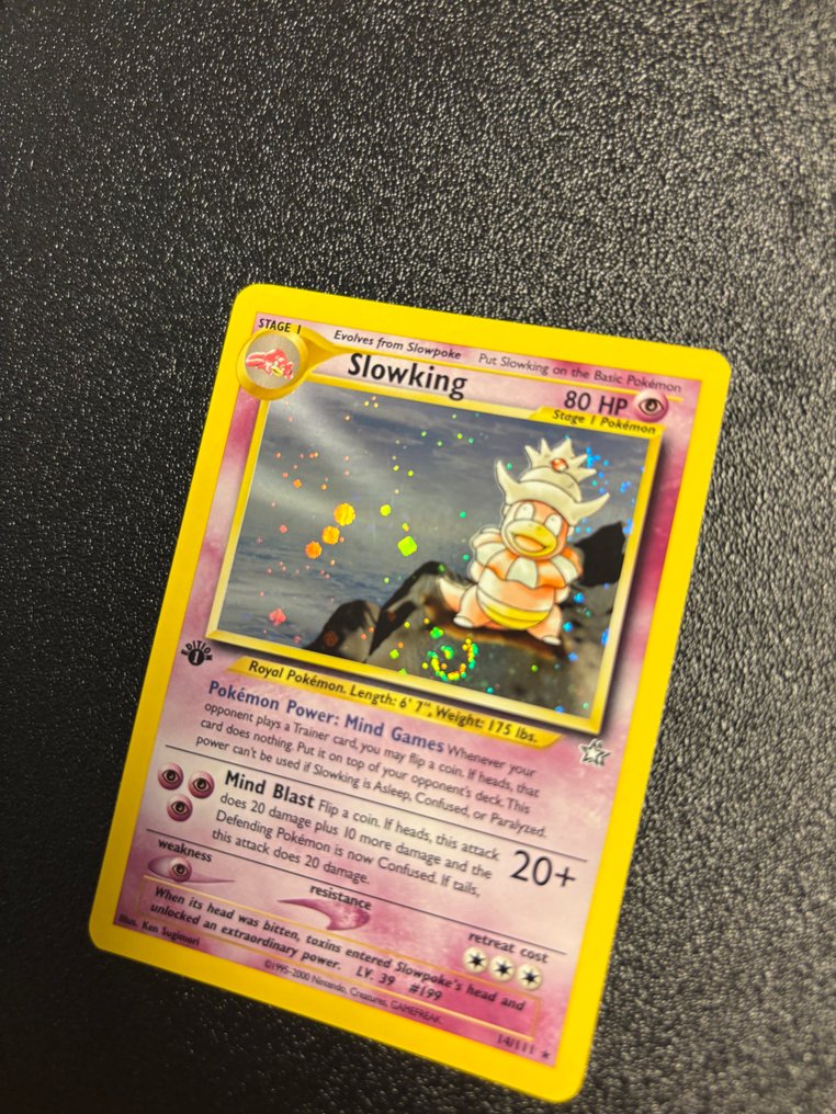 Pokémon - 1 Card - Slowking 14/111 压膜, 初版 - WOTC - Neo Genesis #3.2