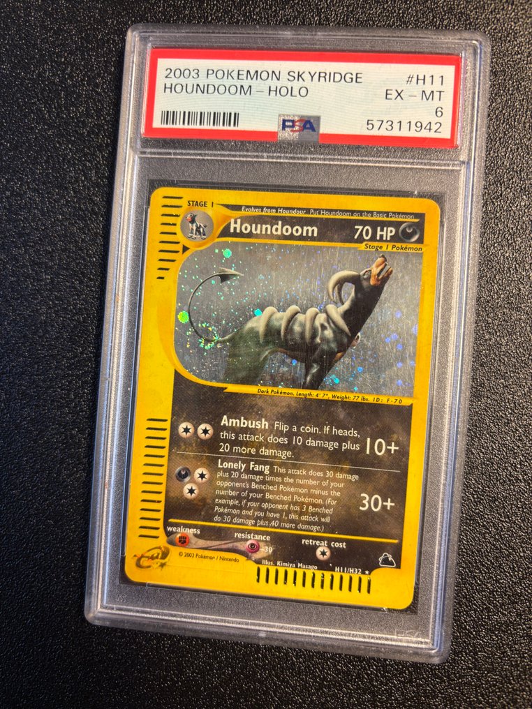 Pokémon - 1 Graded card - Houndoom H11 Foil - PSA 6 - WOTC - Skyridge #1.0