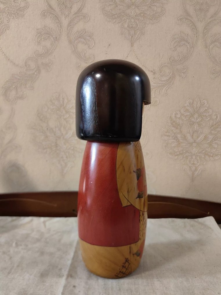 Γλυπτό, Kokeshi dollsこけし,Author: Usaburo, hand-carved - 26 cm - Ξύλο #2.1