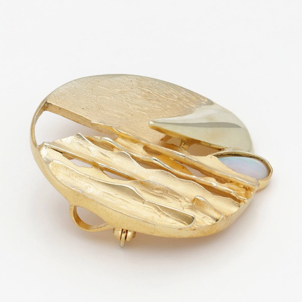 Spilla - 14 carati Oro giallo - Opaal #2.1