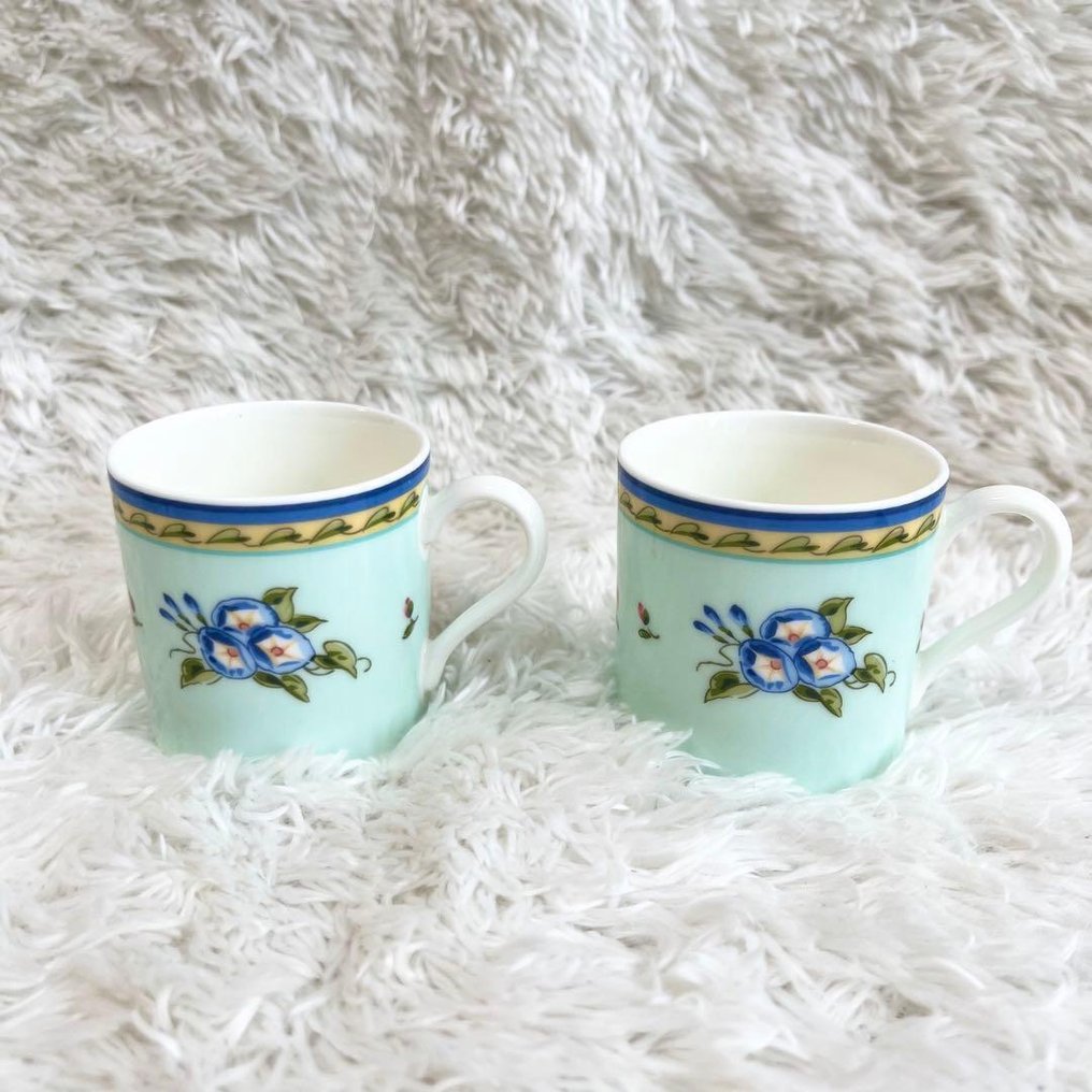 Tiffany & Co. - Σετ φλιτζανιών τσαγιού (2) - Morning Glory - Πορσελάνη - Φλυτζάνι και πιατάκι για ντεμιτάς #2.1