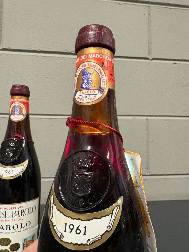 1961 Marchesi di Barolo - Barolo - 3 Flaskor (0,72 L) #2.1