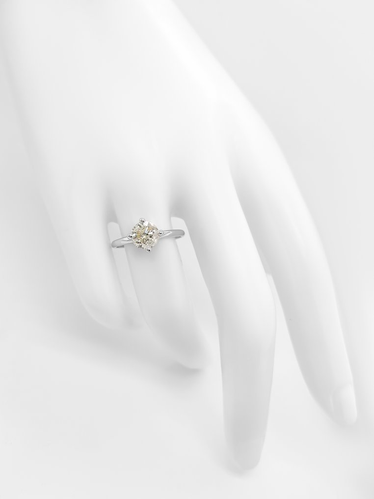 沒有保留價 - 戒指 - 14 克拉 白金 -  1.13ct. tw. 鉆石 (天然彩色) - IGI 证书 #4.3