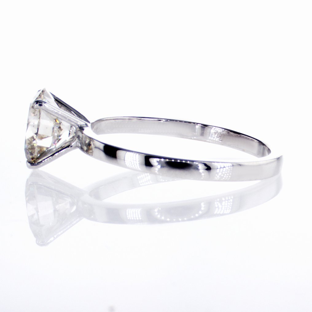 沒有保留價 - 訂婚戒指 - 14 克拉 白金 -  2.02ct. tw. 鉆石 (天然) #3.2