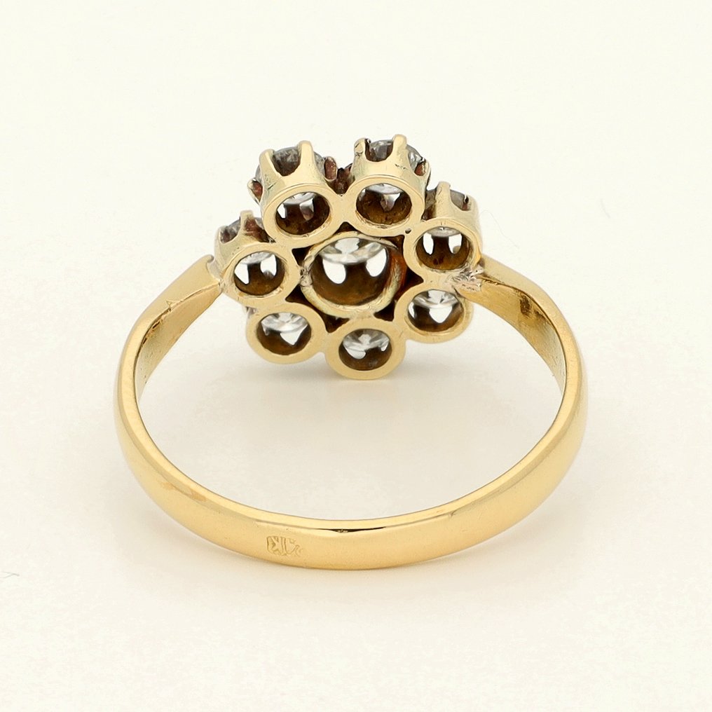 Ring - 21,6 kt. Gulguld Diamant (Natur)  #3.2