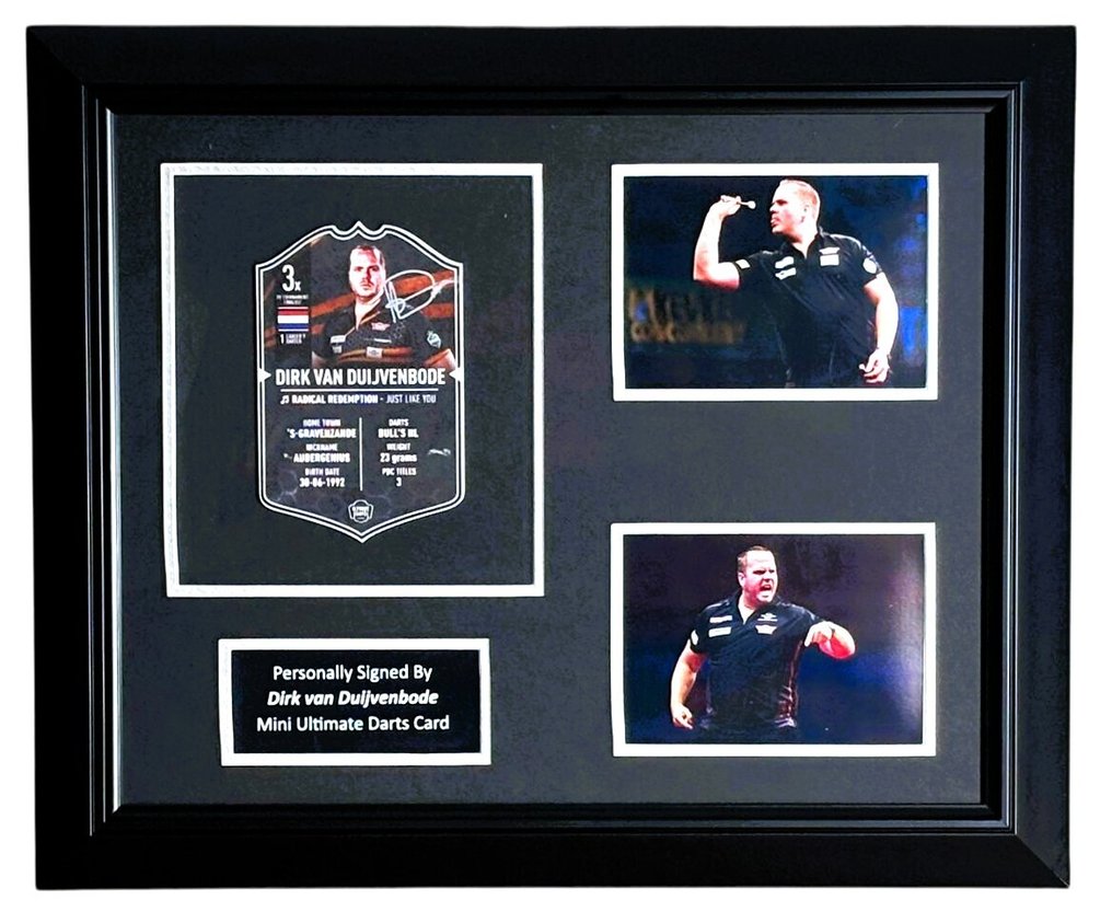 PDC World Darts Championship - Dirk van Duijvenbode - 签名终极卡 - 装裱拼贴画 - 无 rp 价格!! #1.0