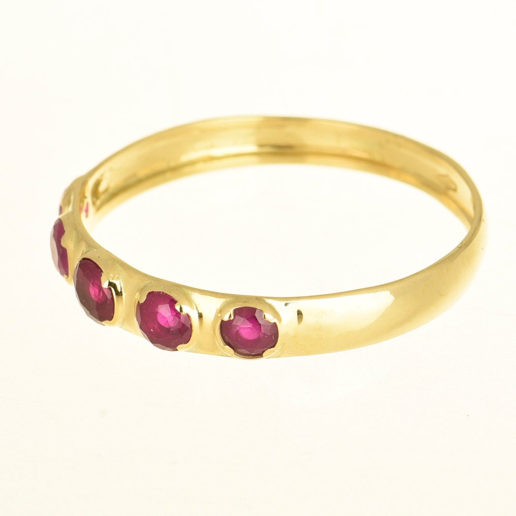 Sans prix de réserve - Bague - 14 carats Or jaune Rubis #2.1