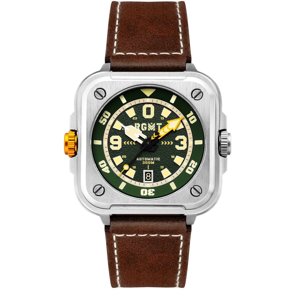 RGMT - Automatic - Sapphire - 21 Jewels - Square - Leather - NEW - Ingen reservasjonspris - Herre - 2025 #1.0