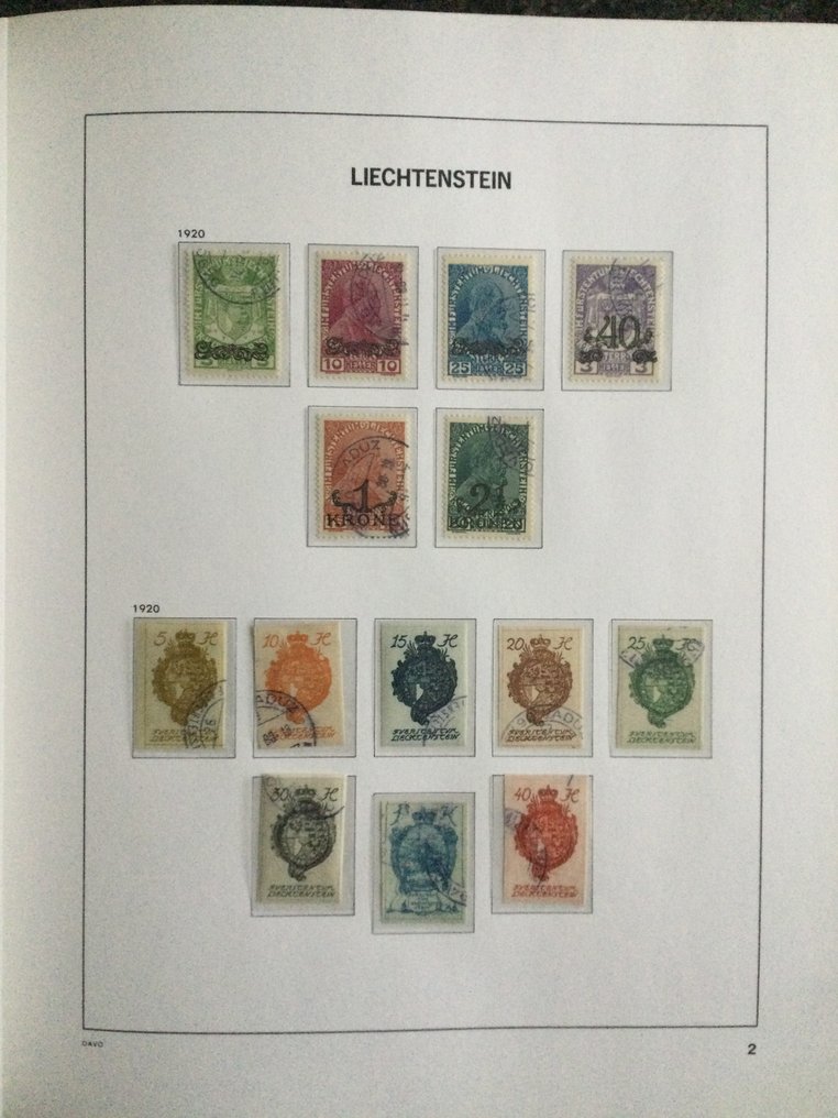 Λιχνεστάιν 1912/1969 - Λίχτενσταϊν στο DAVO de Luxe (μέρος I) - Michel #2.1