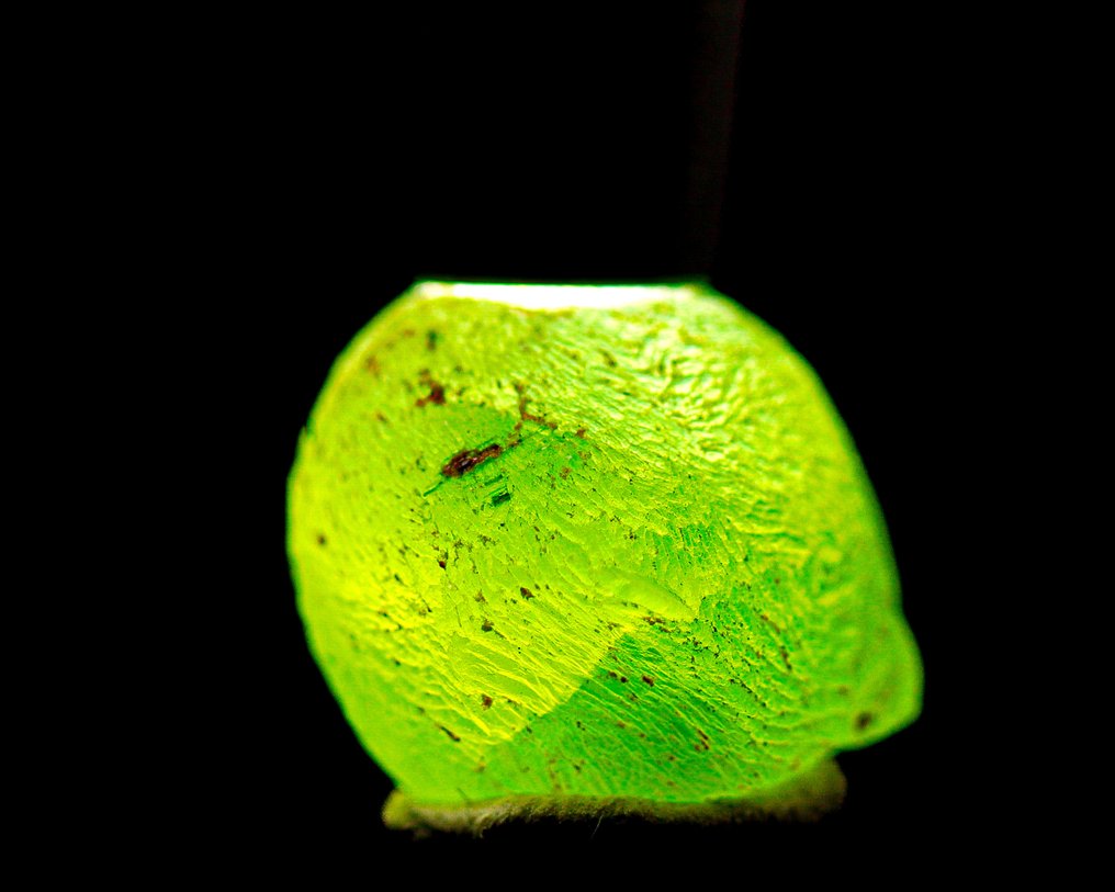 Nucleated Botryoidal Prehnite • Σπάνια στροβιλώδης πράσινη διαμόρφωση • 33,35 CT • Χωρίς ελάχιστη τιμή - Ύψος: 17 mm - Πλάτος: 15 mm- 6.67 g - (1) #3.2