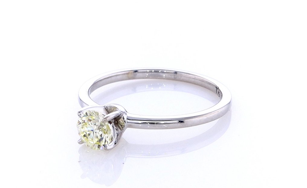 沒有保留價 - 戒指 - 14 克拉 白金 - 0.49ct. tw. 鉆石 (天然彩色) #3.2