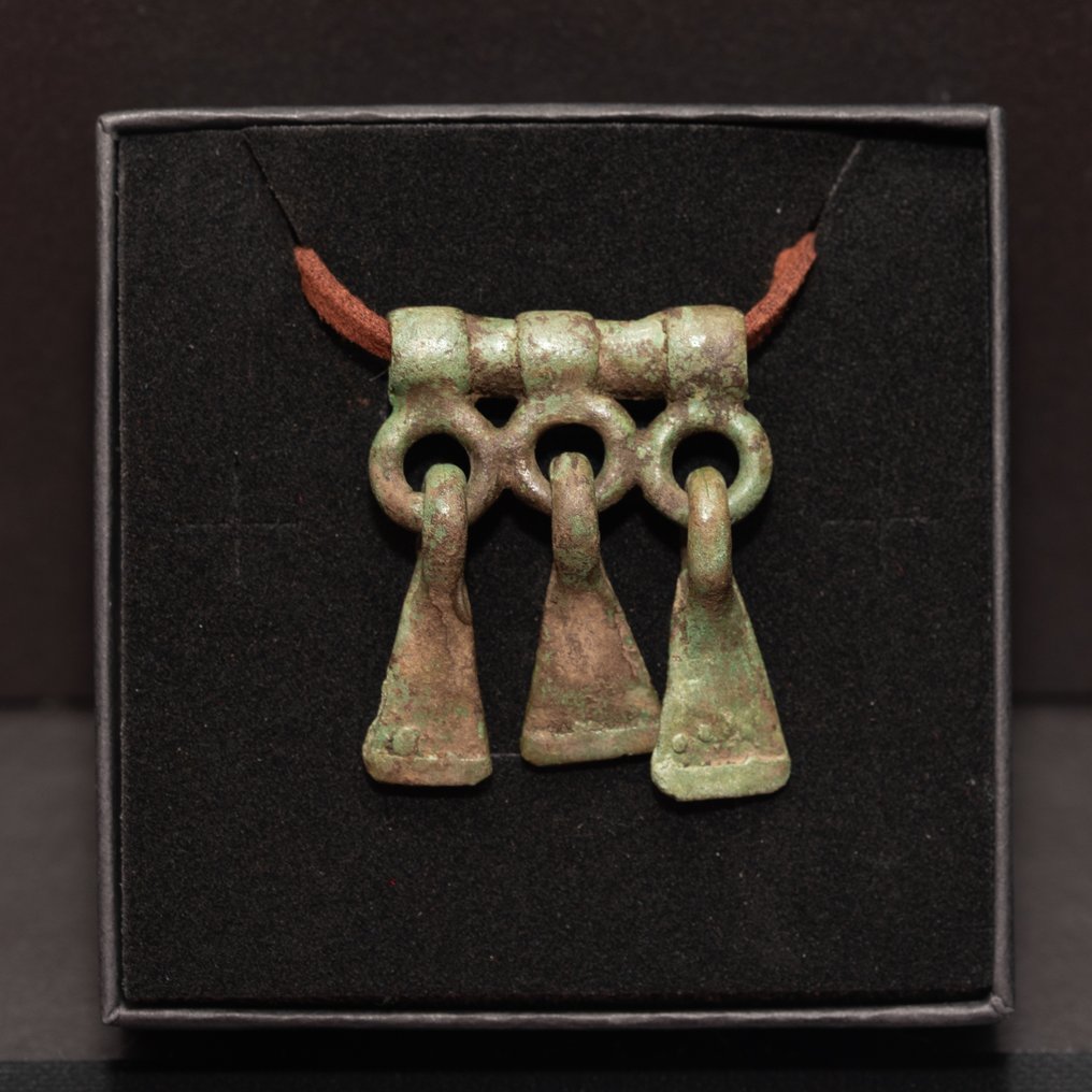 維京時代 青銅色 巫师的护符与鸭脚 - 36 mm  (沒有保留價) #1.0